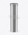 Metallic Effervescent Tablets Tube Mockup - Front View (High-Angle Shot