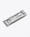 Metallic Snack Bar Mockup - Halfside View (High-Angle Shot) - Free