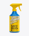Download Plastic Trigger Spray Bottle Mockup in Bottle Mockups on Yellow Images Object Mockups
