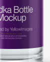 750ml Flint Glass Arizona Bottle w/ Vodka Mockup on Yellow Images