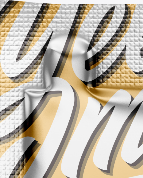 Metallic Sachet Mockup PSD #2