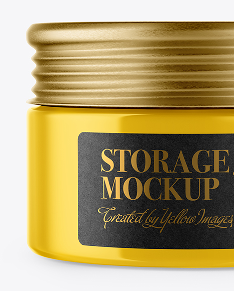 Glossy Storage Jar Mockup PSD #2