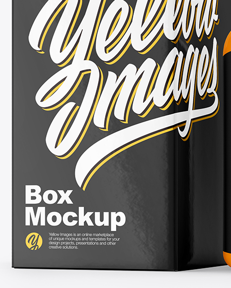 Download Glossy Pills Bottle With Box Mockup In Bottle Mockups On Yellow Images Object Mockups PSD Mockup Templates