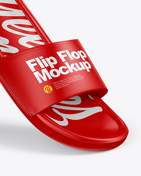 Download Flip Flop Mockup in Apparel Mockups on Yellow Images ...