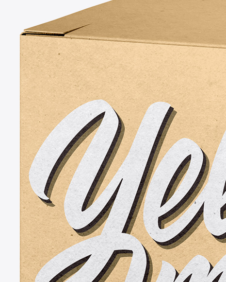Kraft Box Mockup PSD #2
