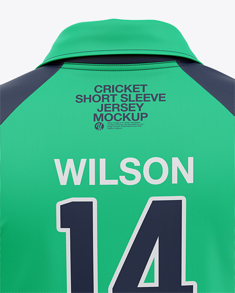 Men s Raglan Short Sleeve Cricket Jersey   Polo Shirt   Back View Of Soccer Jersey PSD #1