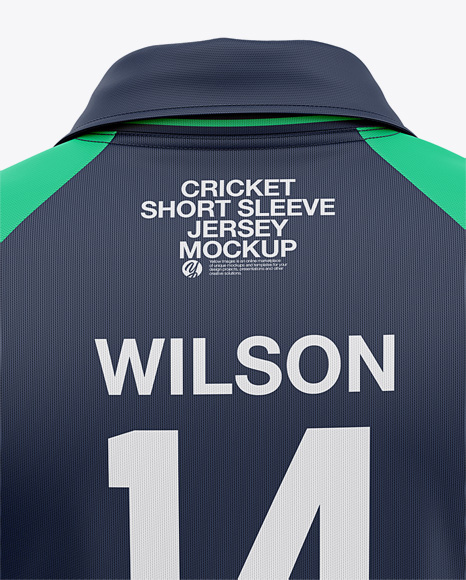 Men s Raglan Short Sleeve Cricket Jersey   Polo Shirt   Back View Of Soccer Jersey PSD #7