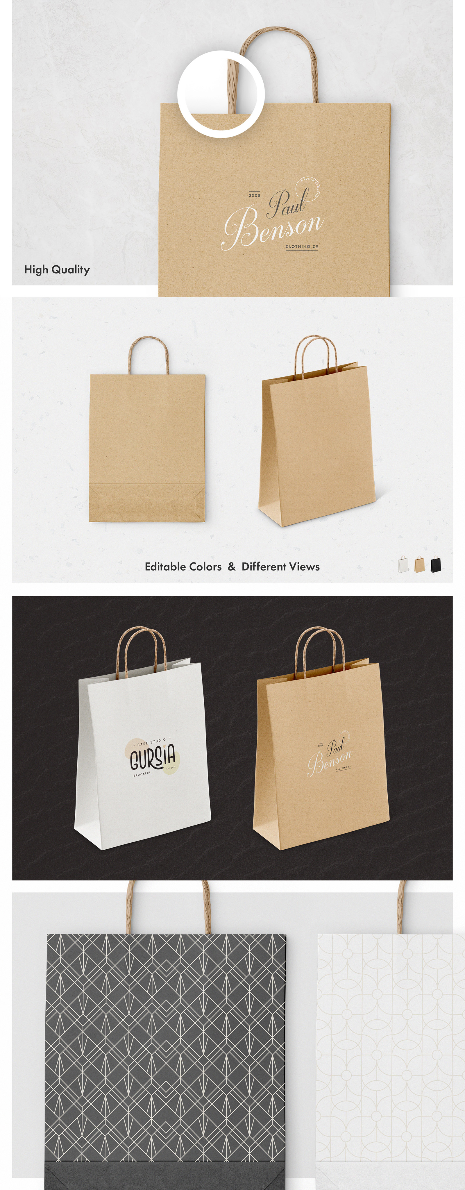 Download Paper Bag Mockup Set In Packaging Mockups On Yellow Images Creative Store Yellowimages Mockups