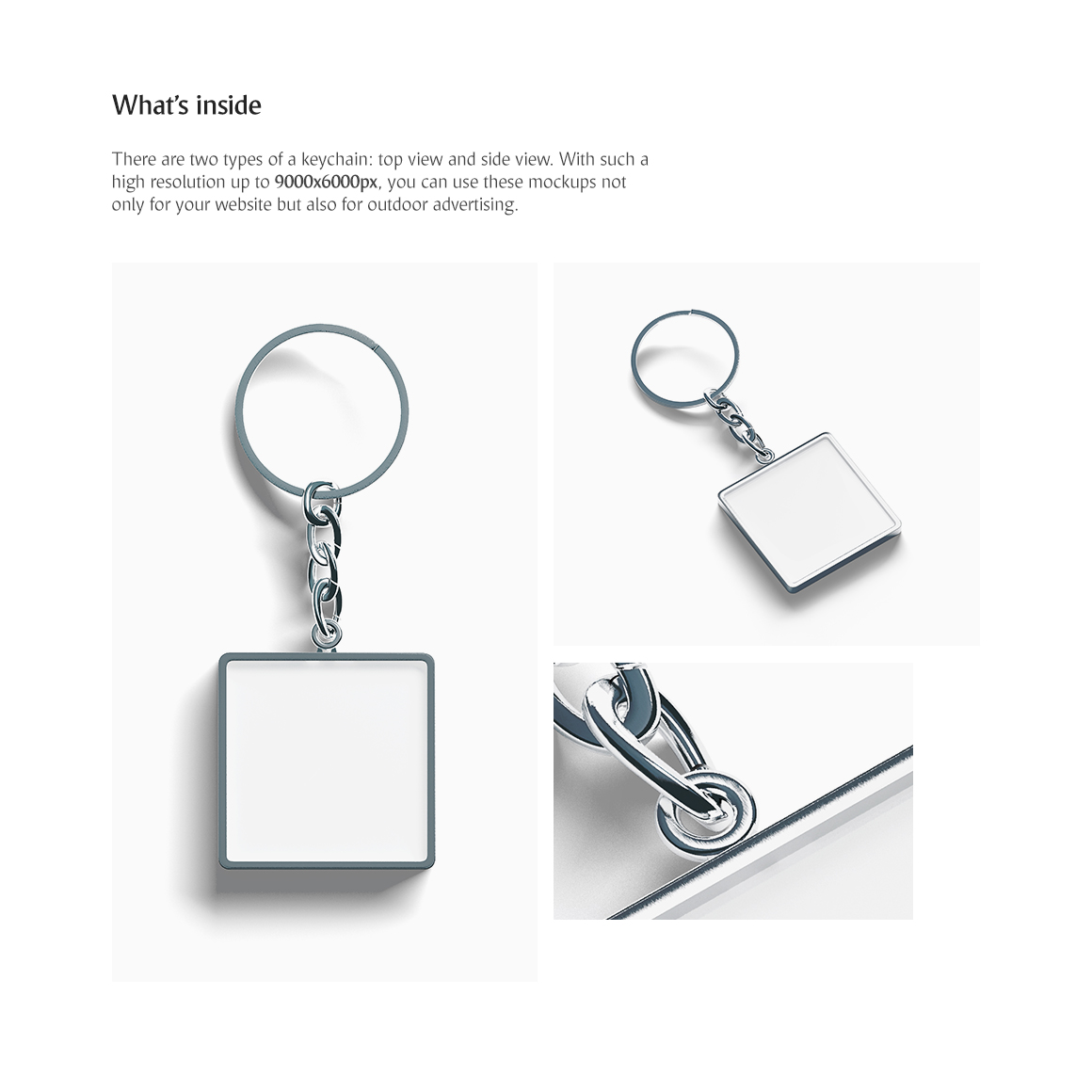 Square Keychain Mockup In Stationery Mockups On Yellow Images Creative Store