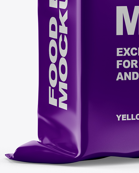 Glossy Food Bag Mockup PSD #1