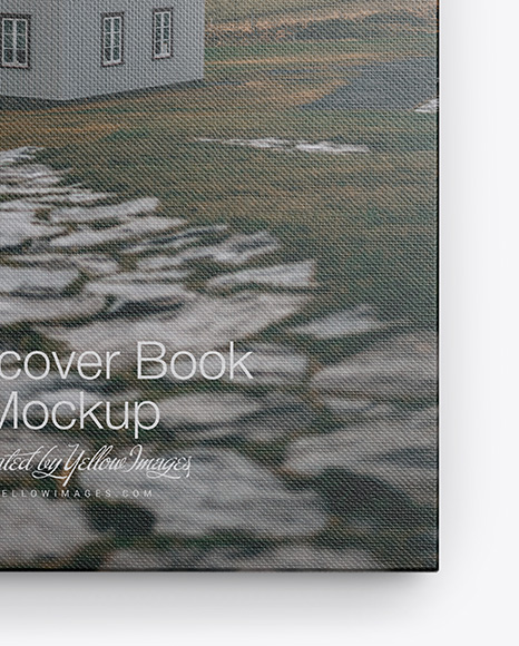 Hardcover Book w  Fabric Cover Mockup PSD #7