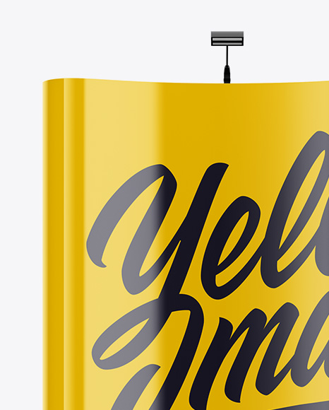 Glossy Spring Pop Up Stand Mockup PSD #1