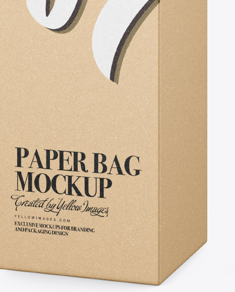 Download Kraft Wine Bag Mockup In Bag Sack Mockups On Yellow Images Object Mockups