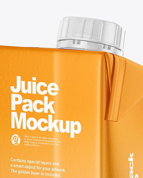 Download 200ml Glossy Juice Carton Package Mockup In Packaging Mockups On Yellow Images Object Mockups