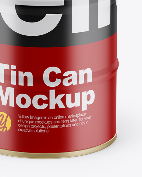 Matte Tin Can Mockup PSD #1