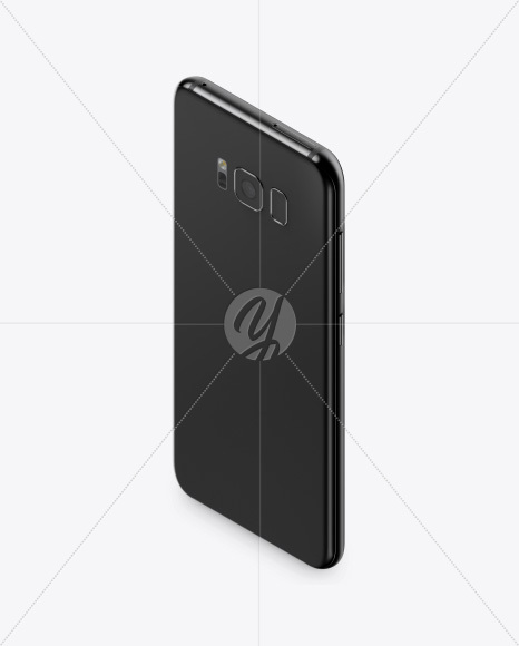 Isometric Samsung Galaxy S8 Mockup PSD #1