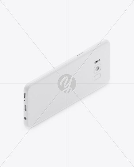 Isometric Clay Samsung Galaxy S8 Mockup Isometric Clay Samsung Galaxy S8 Mockup