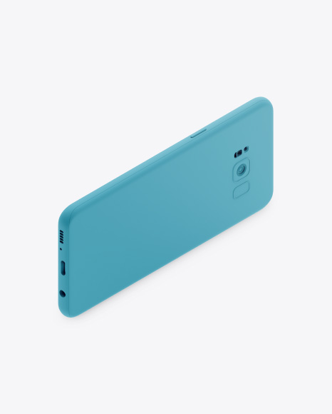 Isometric Clay Samsung Galaxy S8 Mockup Isometric Clay Samsung Galaxy S8 Mockup