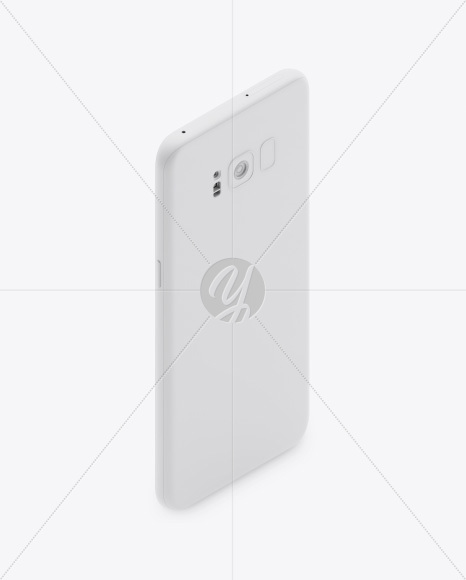 Isometric Clay Samsung Galaxy S8 Mockup Isometric Clay Samsung Galaxy S8 Mockup