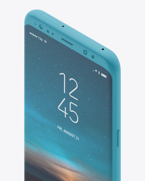 Isometric Clay Samsung Galaxy S8 Mockup Isometric Clay Samsung Galaxy S8 Mockup