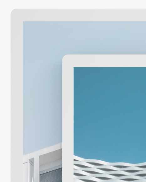 2 Matte Paper Pieces Mockup PSD #2