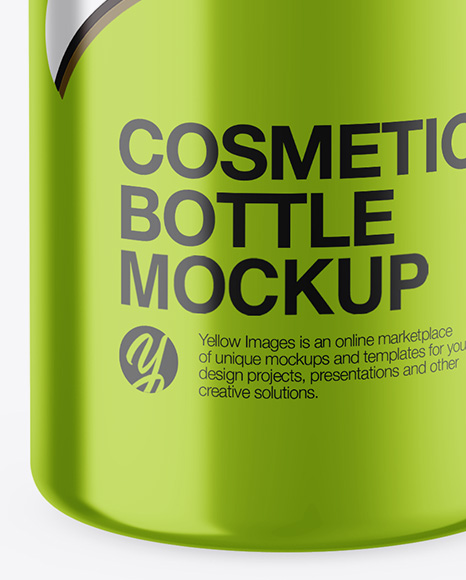 Metallic Cosmetic Bottle Mockup PSD #1