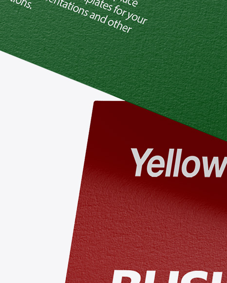 Two Paper Business Cards Mockup PSD #6
