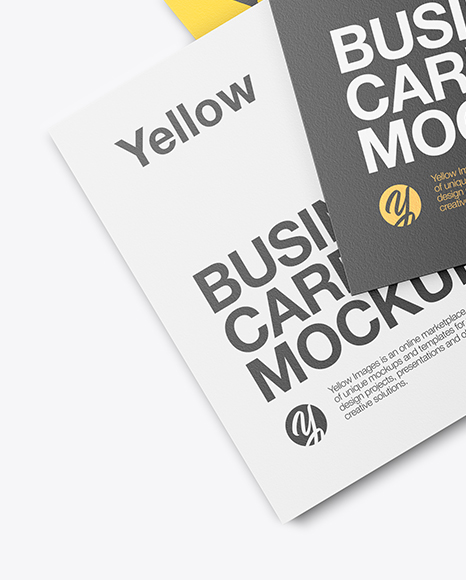 Four Business Cards Mockup PSD #2