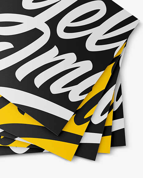 Five Business Cards Mockup PSD #1