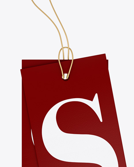 Two Glossy Labels Mockup PSD #2