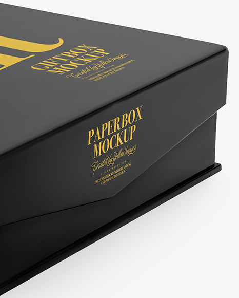 Download Glossy Paper Box Mockup In Box Mockups On Yellow Images Object Mockups