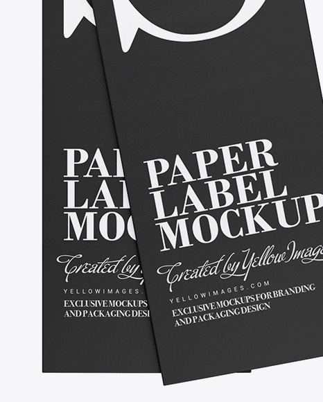 Two Matte Labels Mockup In Object Mockups On Yellow Images Object Mockups