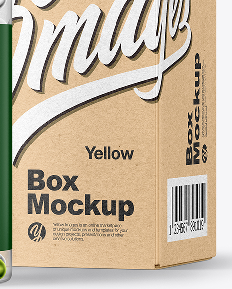 Download Clear Pills Bottle With Box Mockup In Bottle Mockups On Yellow Images Object Mockups