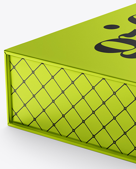 Metallized Paper Box Mockup PSD #2