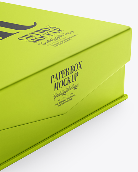 Download Metallized Paper Box Psd Mockup Yellowimages