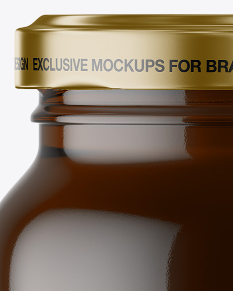 Clear Glass Honey Jar Mockup PSD #6