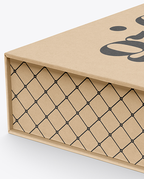 Kraft Paper Box Mockup PSD #3