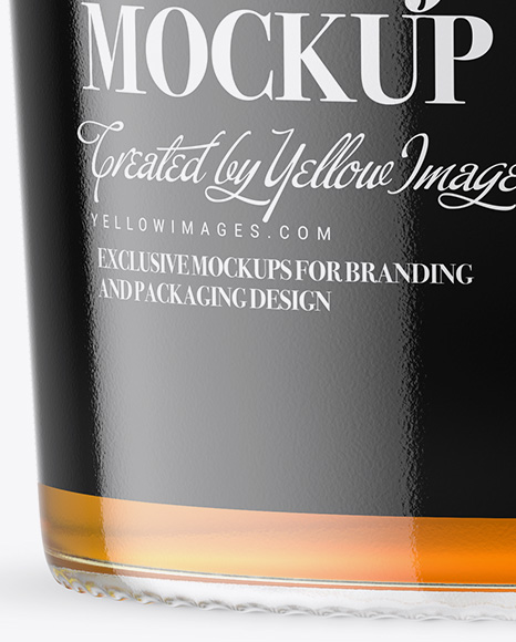 Clear Glass Honey Jar Mockup PSD #7