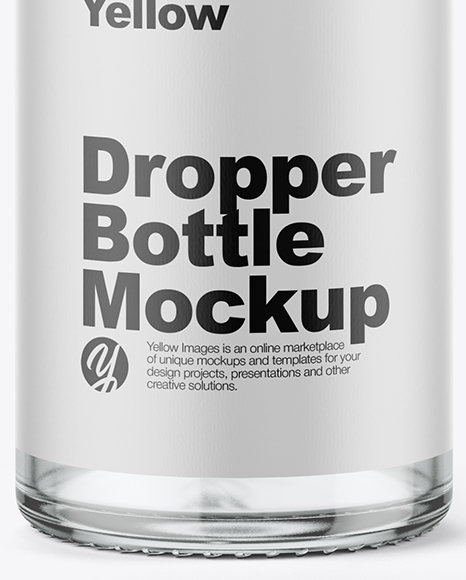 Clear Glass Dropper Bottle Mockup PSD #1