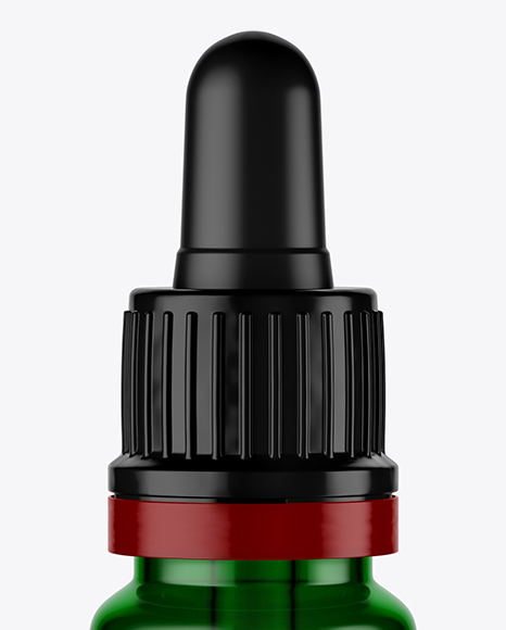Green Glass Dropper Bottle Mockup PSD #2