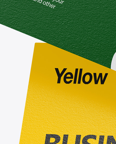 Three Textured Business Cards Mockup PSD #6