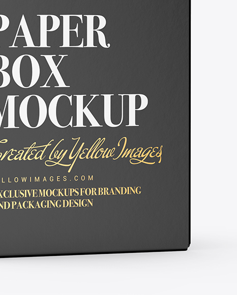 Download Paper Box Mockup In Box Mockups On Yellow Images Object Mockups PSD Mockup Templates