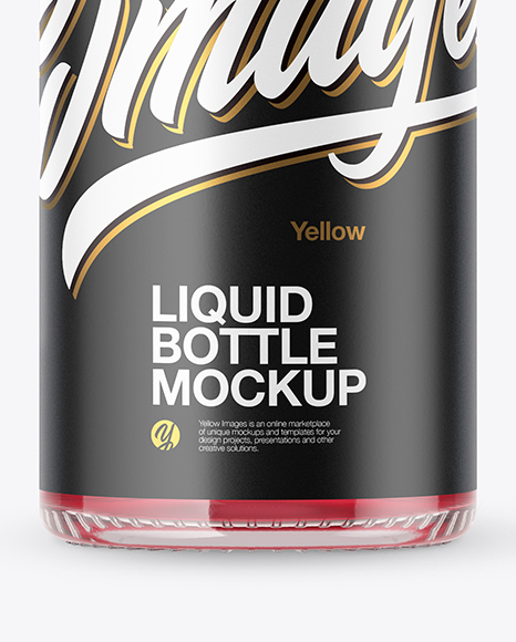 Clear Glass Bottle Mockup PSD #1