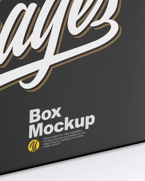 Download Box W Duct Tape Mockup In Box Mockups On Yellow Images Object Mockups PSD Mockup Templates