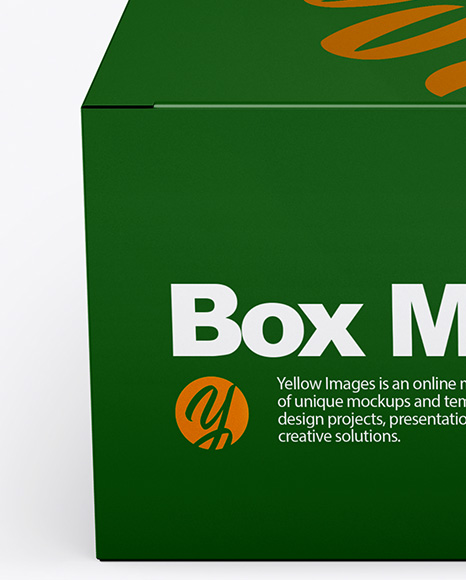 Download Free Paper Box Mockup In Box Mockups On Yellow Images Object Mockups PSD Mockup Template