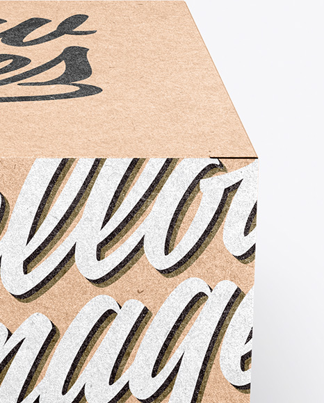 Kraft Box Mockup PSD #1