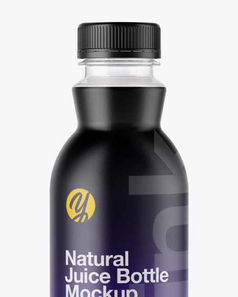 Plastic Bottle in Shrink Sleeve Mockup PSD #1