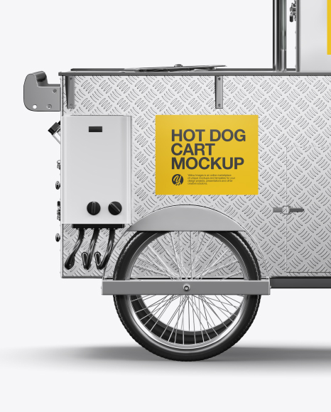 Download Free Hot Dog Cart Mockup Side View In Object Mockups On Yellow Images PSD Mockups