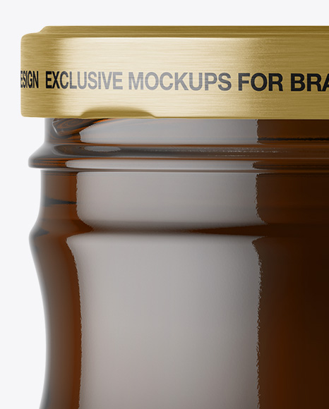 Clear Glass Honey Jar Mockup PSD #6