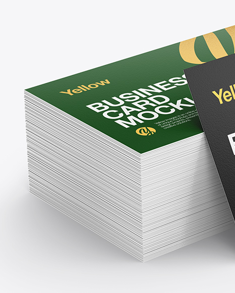 Stack of Business Cards Mockup PSD #2